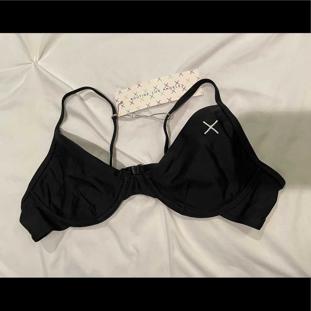 BOUTINE LA bustier bikini top in black. Brand New